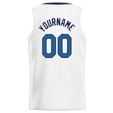 Custom Stitched Basketball Jersey for Men, Women And Kids White-Navy