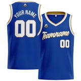 Custom Stitched Basketball Jersey for Men, Women  And Kids Royal-White-Gold