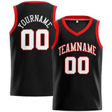 Custom Stitched Basketball Jersey for Men, Women And Kids Black-White-Red