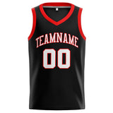 Custom Stitched Basketball Jersey for Men, Women And Kids Black-White-Red