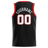 Custom Stitched Basketball Jersey for Men, Women And Kids Black-White-Red