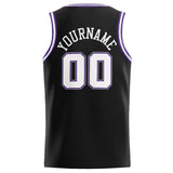 Custom Stitched Basketball Jersey for Men, Women And Kids Black-White-Purple