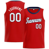 Custom Stitched Basketball Jersey for Men, Women And Kids Red-White-Navy