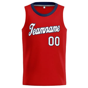 Custom Stitched Basketball Jersey for Men, Women And Kids Red-White-Navy