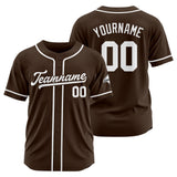 Custom Baseball Jersey Stitched Design Personalized Hip Hop Baseball Shirts Brown-White