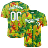 Custom Full Print Design Baseball Jersey Tropical palm