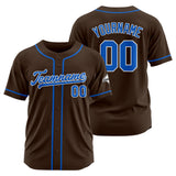 Custom Baseball Jersey Stitched Design Personalized Hip Hop Baseball Shirts Brown-Royal