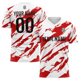 Custom Soccer Uniform Jersey Kids Adults Personalized Set Jersey Worn&Red&White