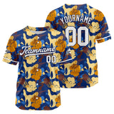 Custom Full Print Design Baseball Jersey brown-navy