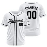 Custom Baseball Jersey Stitched Design Personalized Hip Hop Baseball Shirts White-Black