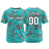 Custom Baseball Jersey Personalized Baseball Shirt for Men Women Kids Youth Teams Stitched and Print Light Blue&Grey