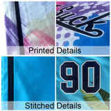 Custom Baseball Jersey Personalized Baseball Shirt for Men Women Kids Youth Teams Stitched and Print Pink&Blue