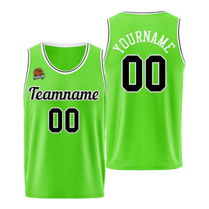 Custom Basketball Jersey Neon Green-Black