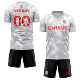 custom soccer set jersey kids adults personalized soccer gray