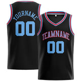 Custom Stitched Basketball Jersey for Men, Women And Kids Black-Light Blue-Red