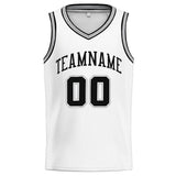 Custom Stitched Basketball Jersey for Men, Women And Kids White-Black-Gray