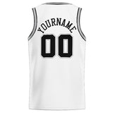 Custom Stitched Basketball Jersey for Men, Women And Kids White-Black-Gray