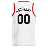 Custom Stitched Basketball Jersey for Men, Women And Kids White-Red-Black