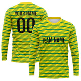 Custom Basketball Soccer Football Shooting Long T-Shirt for Adults and Kids Yellow-Green