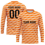 Custom Basketball Soccer Football Shooting Long T-Shirt for Adults and Kids Orange