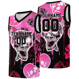 Custom basketball jersey for men and women. Stitched and printed name, number and logo Pink