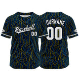 Custom Full Print Design Baseball Jersey black