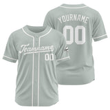 Custom Baseball Jersey Stitched Design Personalized Hip Hop Baseball Shirts Gray-White