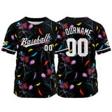 Custom Full Print Design Baseball Jersey black