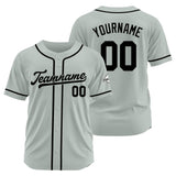 Custom Baseball Jersey Stitched Design Personalized Hip Hop Baseball Shirts Gray-Black