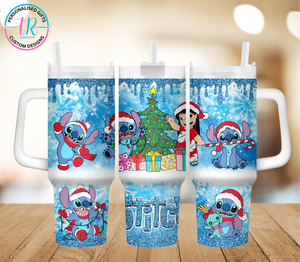 Christmas 40oz Tumbler - Stitch Christmas