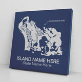 Custom Island Square Canvas