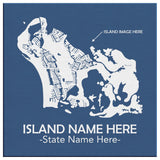 Custom Island Square Canvas