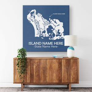 Custom Island Square Canvas