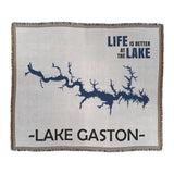 Custom Lake Woven Blanket