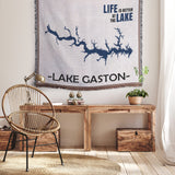 Custom Lake Woven Blanket