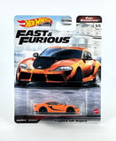 2021 Toyota GR Supra Orange Hot Wheels Fast Furious 5/5 Model Die Cast Car 1:64