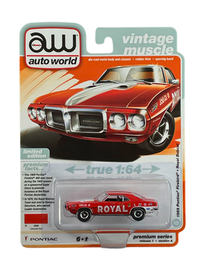 AW Auto World Diecast Cars 1 64 1969 Pontiac Firebird Royal Bobcat R1 VA