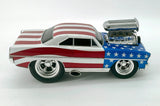 1966 Chevy Nova Muscle Machines Stars & Stripes  1:18 Scale Diecast Car - Collectible