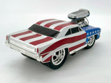 1966 Chevy Nova Muscle Machines Stars & Stripes  1:18 Scale Diecast Car - Collectible