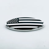 "Chrome American Flag Emblem - 7 Inch Car or Truck Badge, Patriotic Decal"