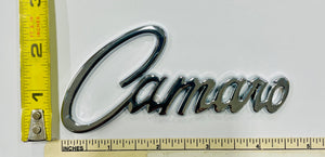 Chrome Auto Emblem Camaro Inspired Script Badge 4.5" x 2.5" - Stylish Car Decal