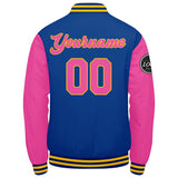 Custom Varsity Jacket Letterman jacket for Men, Women and Youth Royal Pink