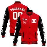 Custom Varsity Jacket Letterman jacket for Men, Women and Youth Red Black