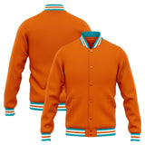 Custom Varsity Jacket Letterman jacket for Men, Women and Youth Orange Teal