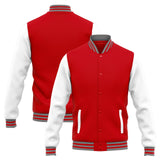 Custom Varsity Jacket Letterman jacket for Men, Women and Youth Red White