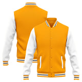 Custom Varsity Jacket Letterman jacket for Men, Women and Youth Yellow White