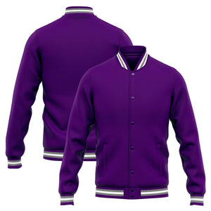 Custom Varsity Jacket Letterman jacket for Men, Women and Youth Orange Purple Grey