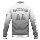 Custom Varsity Jacket Letterman jacket for Men, Women and Youth White Grey Gradient