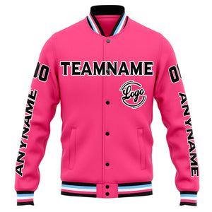 Custom Varsity Jacket Letterman jacket for Men, Women and Youth Pink Black