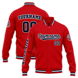 Custom Varsity Jacket Letterman jacket for Men, Women and Youth Red Navy